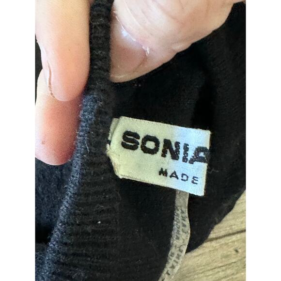 NWT Sonia Rykiel Women's Black Wide Leg Palazzo Sweatpants Joggers Size 38 - Picture 8 of 9